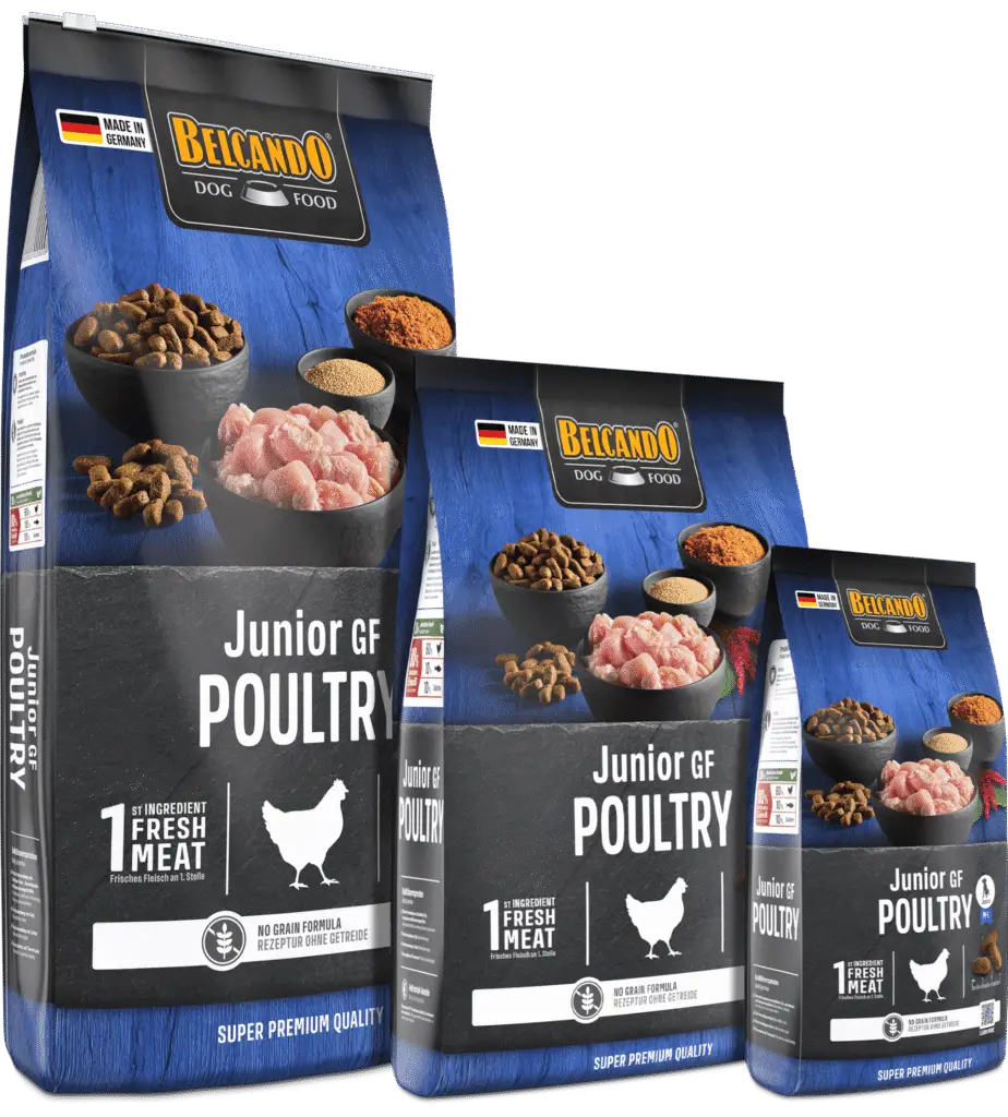 Belcando Junior GF Volaille Nouveau Packaging Trio