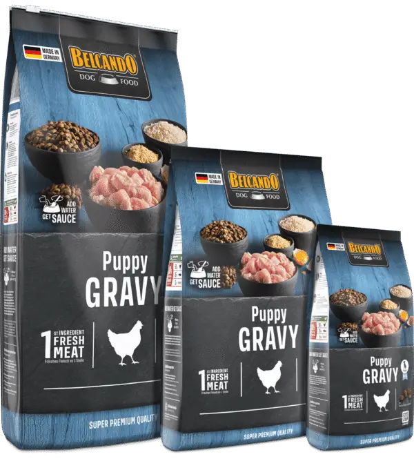 Belcando Puppy Gravy Nouveau Packaging Trio